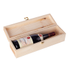 Кутия за вино 1 бутилка със закопчалка, натурална, 1 бр.
