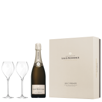 Шампанско Луи Рьодерер Брут Премие Колекшън 242, 0.75 л + 2 чаши, кутия