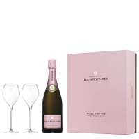 Шампанско Луи Рьодерер Брут Розе Винтидж 0.75л +2 чаши кутия