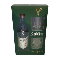 Уиски Гленфидих 12 г. +2 чаши, 0.7 л